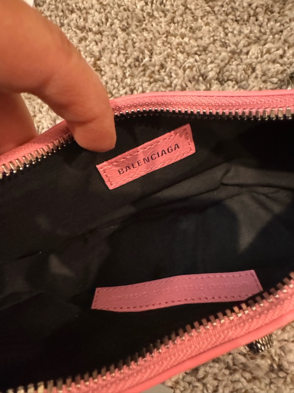 Balenciaga Sweet Pink Leather Mini Shoulder Bag with Heart Charm & Coin Pouch - Picture 3 of 4